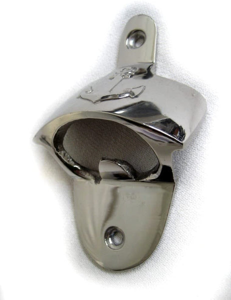 Juego de 2 - abridor de botellas de pared - latón, niquelado - motivo de ancla - marítimo 