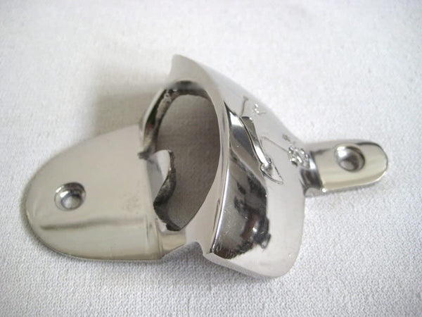 Juego de 2 - abridor de botellas de pared - latón, niquelado - motivo de ancla - marítimo 