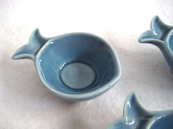 6er Set Schälchen Fisch- Dipschale, glasiert
