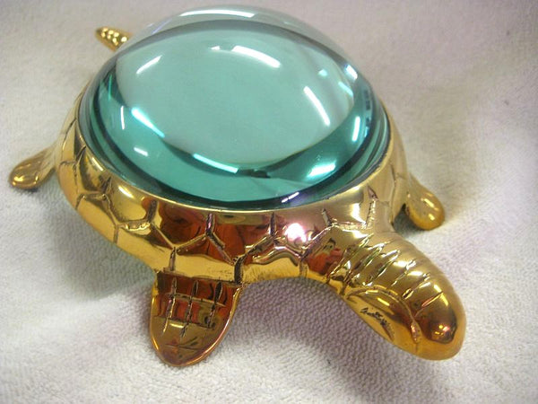 Originelle Leselupe- Kartenglas- Kartenlupe- Lupe- Messing- Turtle- Schildkröte - maritime-deco
