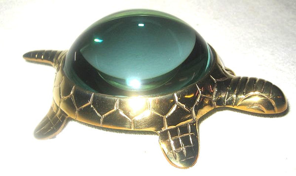 Originelle Leselupe- Kartenglas- Kartenlupe- Lupe- Messing- Turtle- Schildkröte - maritime-deco
