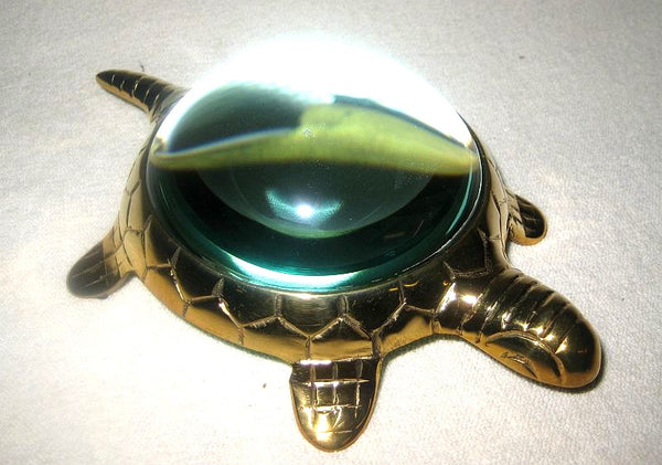 Originelle Leselupe- Kartenglas- Kartenlupe- Lupe- Messing- Turtle- Schildkröte - maritime-deco