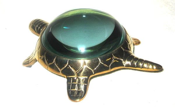 Originelle Leselupe- Kartenglas- Kartenlupe- Lupe- Messing- Turtle- Schildkröte - maritime-deco