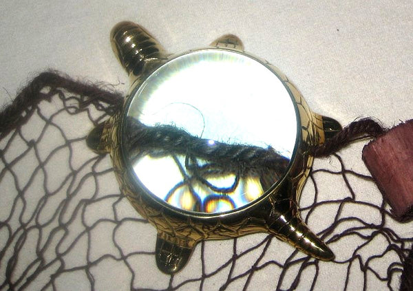 Originelle Leselupe- Kartenglas- Kartenlupe- Lupe- Messing- Turtle- Schildkröte - maritime-deco