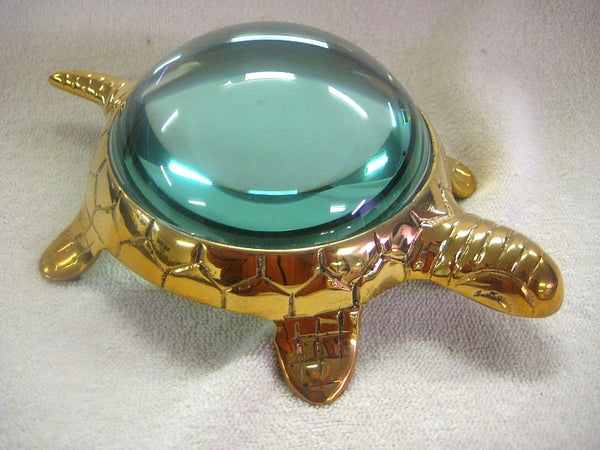 Originelle Leselupe- Kartenglas- Kartenlupe- Lupe- Messing- Turtle- Schildkröte - maritime-deco