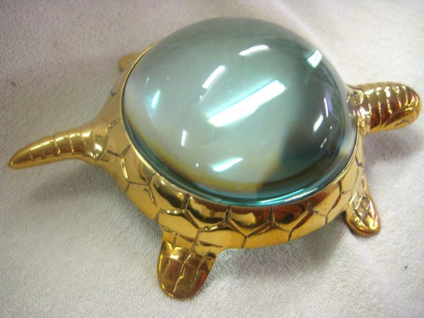 Originelle Leselupe- Kartenglas- Kartenlupe- Lupe- Messing- Turtle- Schildkröte - maritime-deco