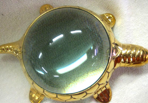Originelle Leselupe- Kartenglas- Kartenlupe- Lupe- Messing- Turtle- Schildkröte - maritime-deco