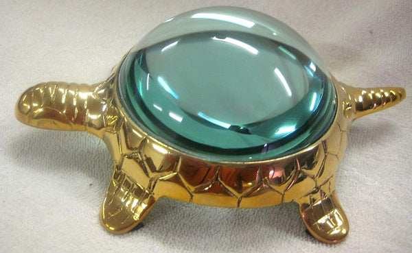 Originelle Leselupe- Kartenglas- Kartenlupe- Lupe- Messing- Turtle- Schildkröte - maritime-deco
