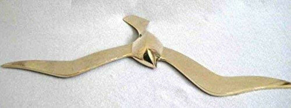 Juego de 6 - MUY ELEGANTE - Decoración de pared Gaviota con anillas para colgar - de latón - 20 cm