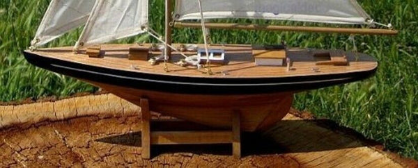 Yate grande, velero, modelo de barco, velero, madera, altura 80 cm 