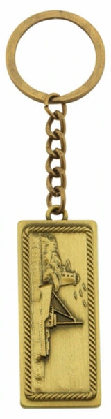 Llavero marítimo - latón antiguo - modelo de casco de barco 