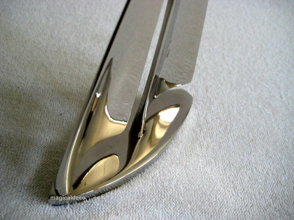 Maqueta decorativa de barco/marinero - material latón macizo, niquelado 15 cm