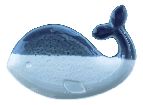 Schale- Wal aus Steingut- Servierplatte 19 cm