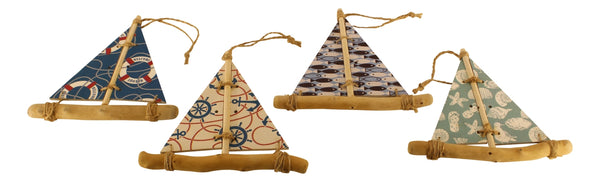 Mural/percha de metal y vidrio - pintado - 45 cm - caballito de mar 