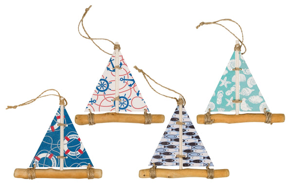 Mural/percha de metal y vidrio - pintado - 45 cm - caballito de mar 