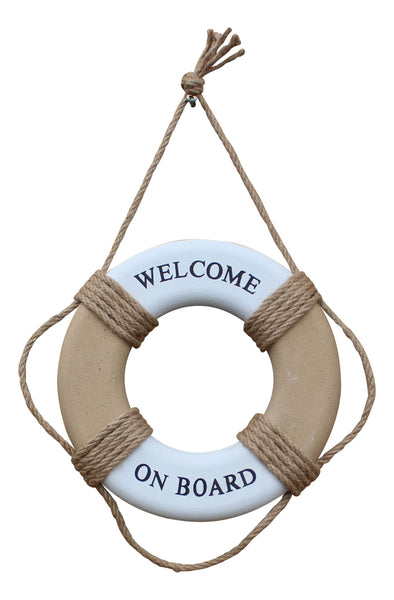 Aro salvavidas decorativo marítimo rojo/blanco 30 cm 