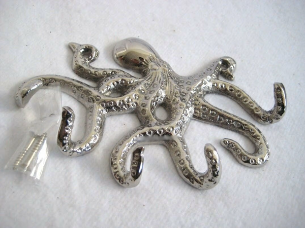 Gancho de pared marítimo - Octopus - niquelado 
