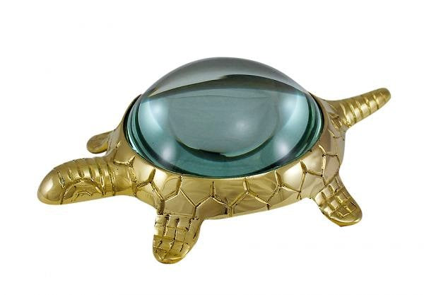Originelle Leselupe- Kartenglas- Kartenlupe- Lupe- Messing- Turtle- Schildkröte - maritime-deco