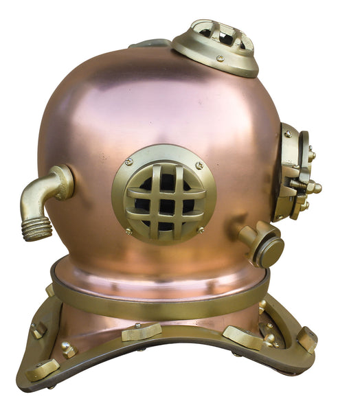 Campana de buceo maciza de cobre y latón - marinera - náutica - decoración marítima