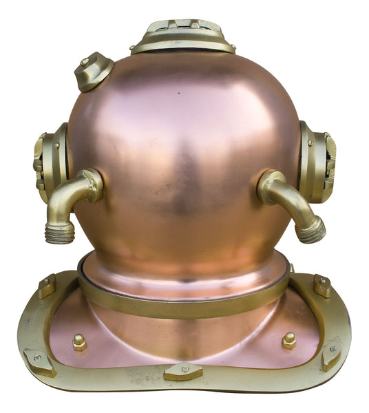 Campana de buceo maciza de cobre y latón - marinera - náutica - decoración marítima