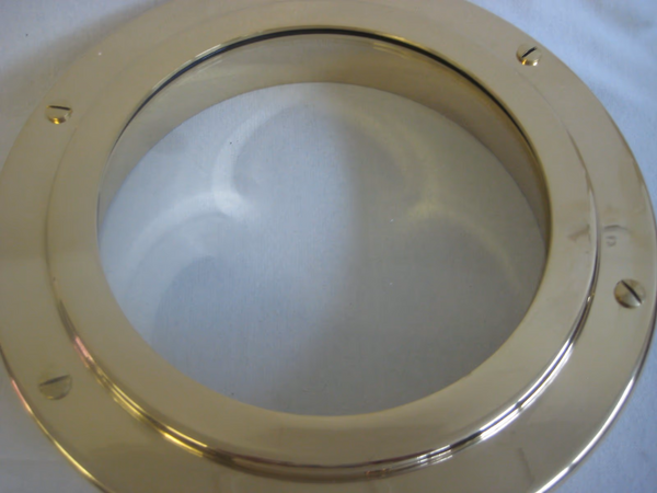 Ventana de ojo de buey - ventana - ventana de barco - latón - cerrada - maciza 3500 g - para instalación en puerta/pared 