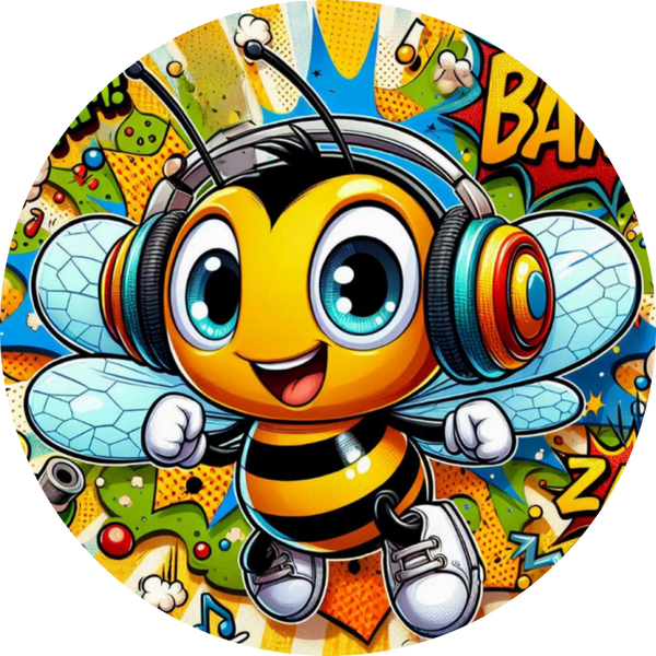 Sweet Bee – Süße Biene-  Gute-Laune-Motiv, Bio-Stoffbeutel