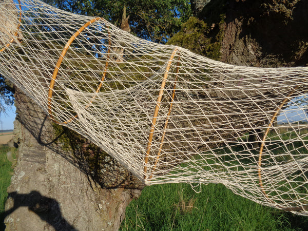 Große Deko- Fischreuse- Natur- mit 7 Bambusringen- 230 cm