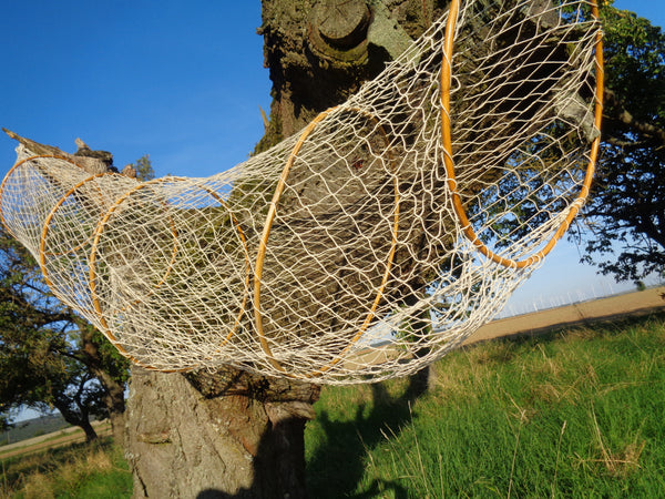 Große Deko- Fischreuse- Natur- mit 7 Bambusringen- 230 cm