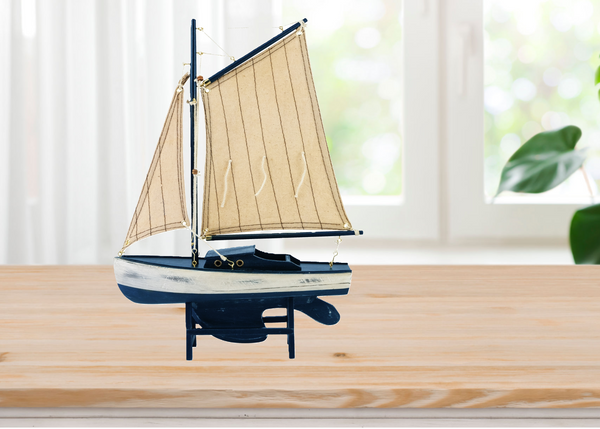 Yate, velero, modelo de barco, marinero, velero de madera 36 cm