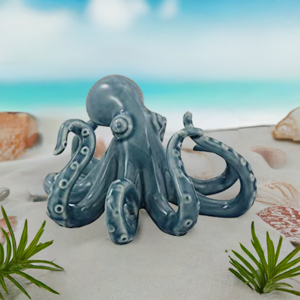 Octopus- glasiert- Maritime Deko - maritime-deco