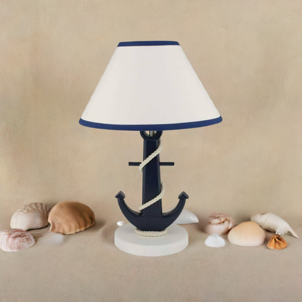 *Maritime Tischlampe- Lampenfuß Anker, blau - maritime-deco