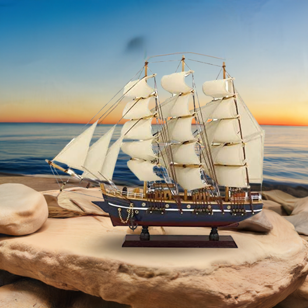 Modell- Segelschiff, Schiffsmodell Segler Holz 47 cm - maritime-deco