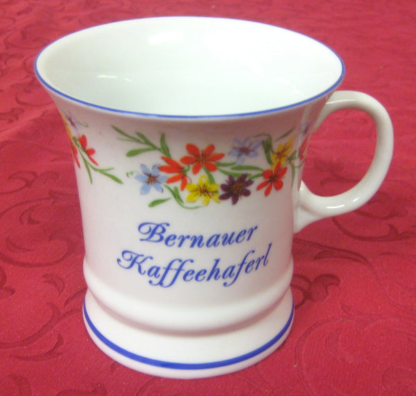 Juego de 2 tazas, tazones, cafeteras, tazones de porcelana - Zarcillo de flores con motivo BERNAU 