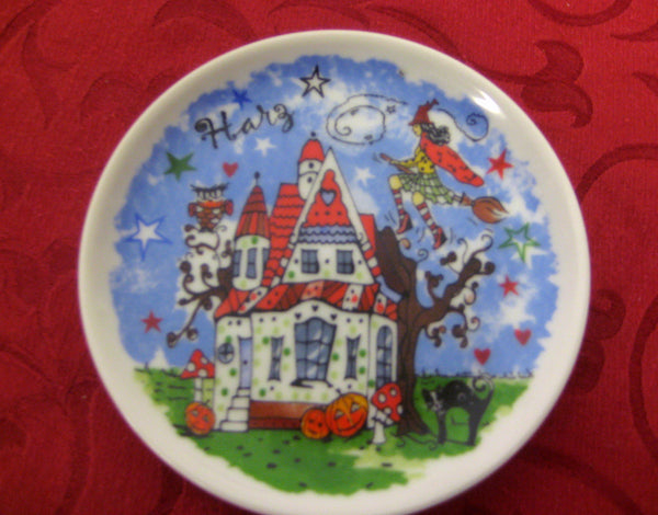 Posavasos de porcelana- casa de brujas, resina- diseño de producto alemán 