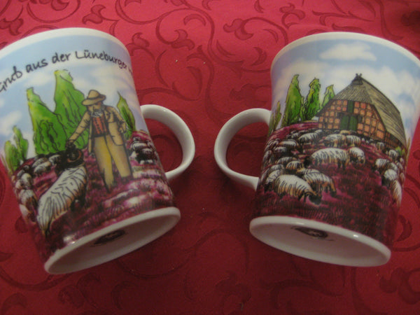 2 Stück- Porzellan- Tasse, Kaffeepott, Becher - konisch Lüneburg - Schafe -deutsches Produktdesign - maritime-deco