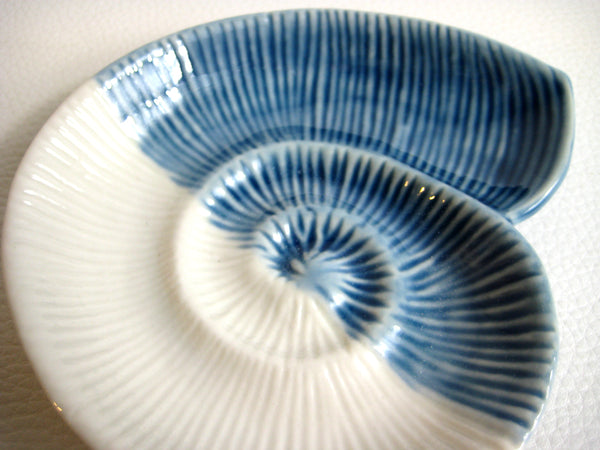 2 Stück- Kleine Schale- glasiert- maritim- Muschelschnecke - maritime-deco