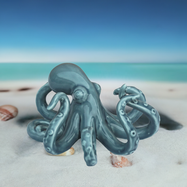 Pulpo - vidriado - decoración marítima 