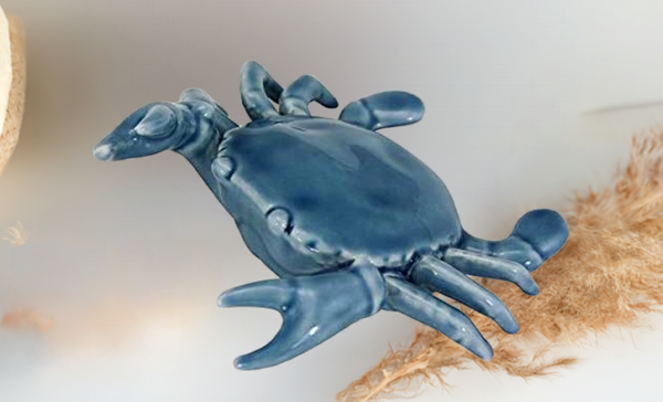 Krebs- glasiert- Maritime Deko- Figur - maritime-deco