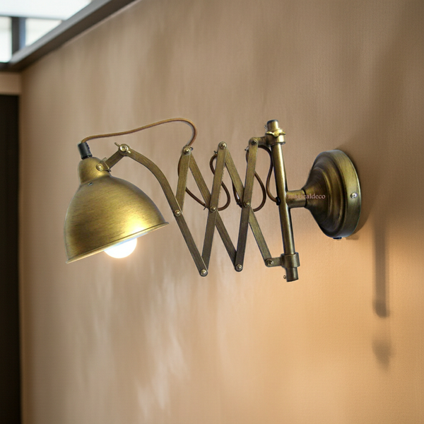 *Wandlampe- Schreibtischlampe-Scherengelenk- bronziert- Industriedesign - maritime-deco