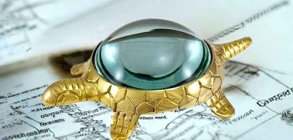 Originelle Leselupe- Kartenglas- Kartenlupe- Lupe- Messing- Turtle- Schildkröte - maritime-deco