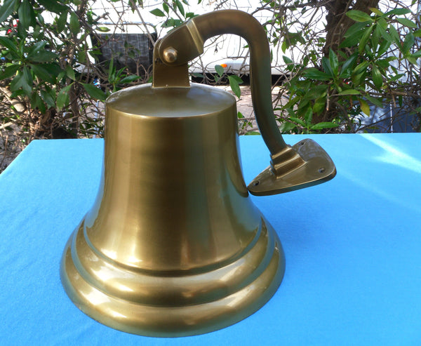 Campana gigante de 30 cm con aspecto de latón - mega sonido - llamativa - campana de barco 