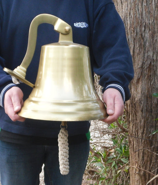 Campana gigante de 30 cm con aspecto de latón - mega sonido - llamativa - campana de barco 