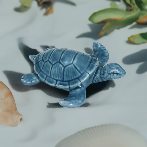 Schildkröte- glasiert- Maritime Deko- Figur