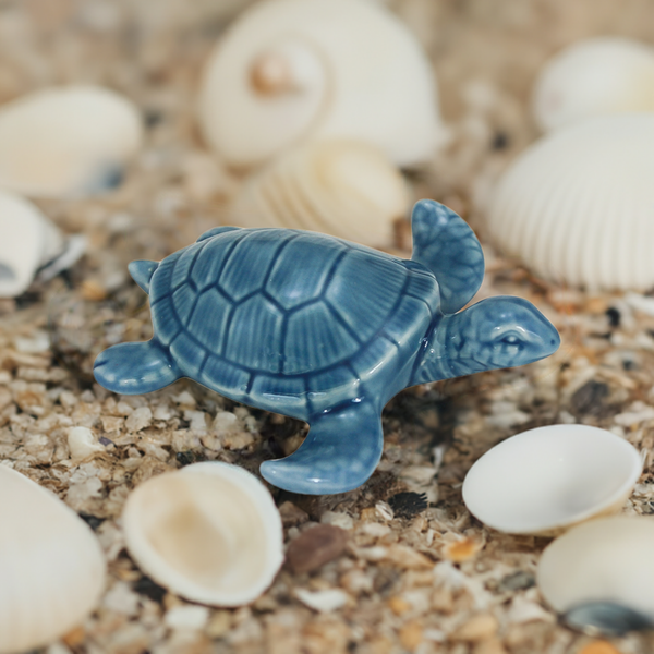 Schildkröte- glasiert- Maritime Deko- Figur