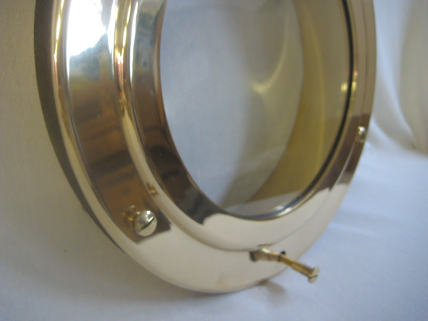 Ventana de ojo de buey - ventana - ventana de barco - latón - cerrada - maciza 3500 g - para instalación en puerta/pared 