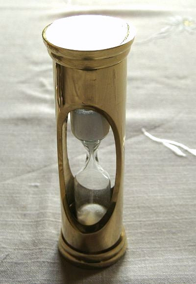 Hermoso y decorativo reloj de arena de latón 9 cm - 3 min 