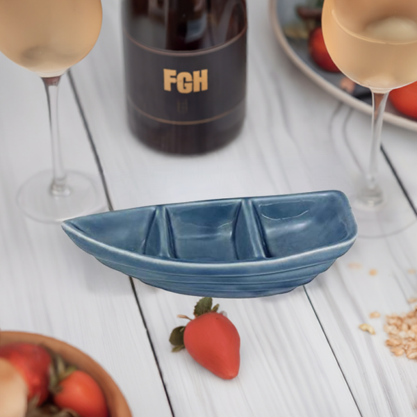 2X Ruderboot- glasiert- Maritime Deko- Snackschale - maritime-deco