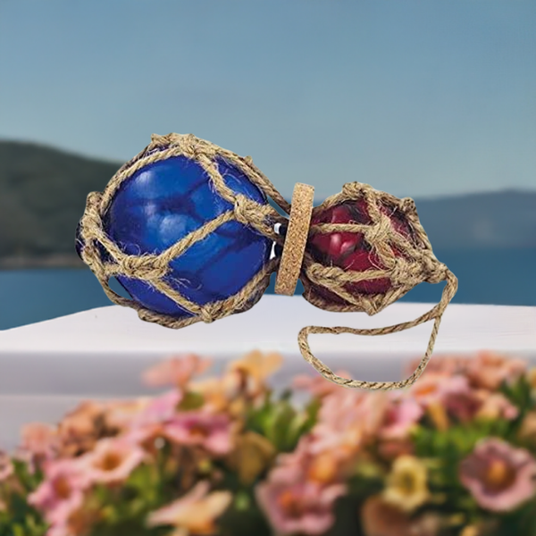 2 bolas de pesca en el diámetro de la red. 7,5-5 cm - Largo 15/25 cm 