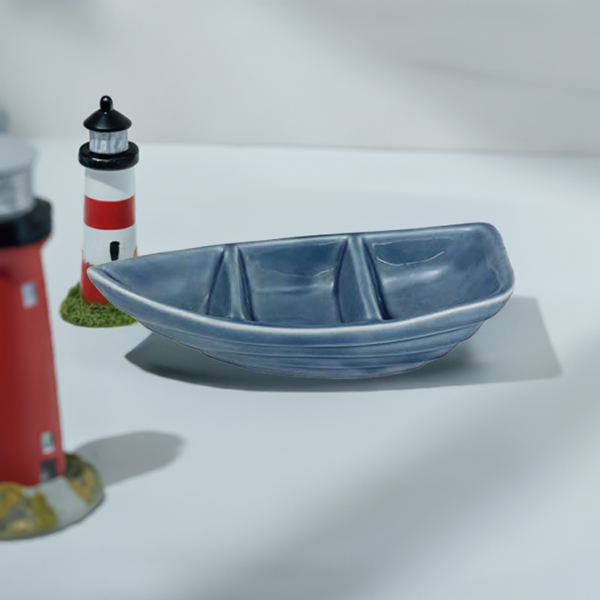 2X Ruderboot- glasiert- Maritime Deko- Snackschale - maritime-deco