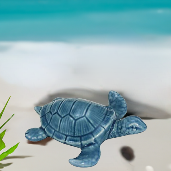 Kleine Schildkröte- glasiert- Maritime Deko- Figur - maritime-deco